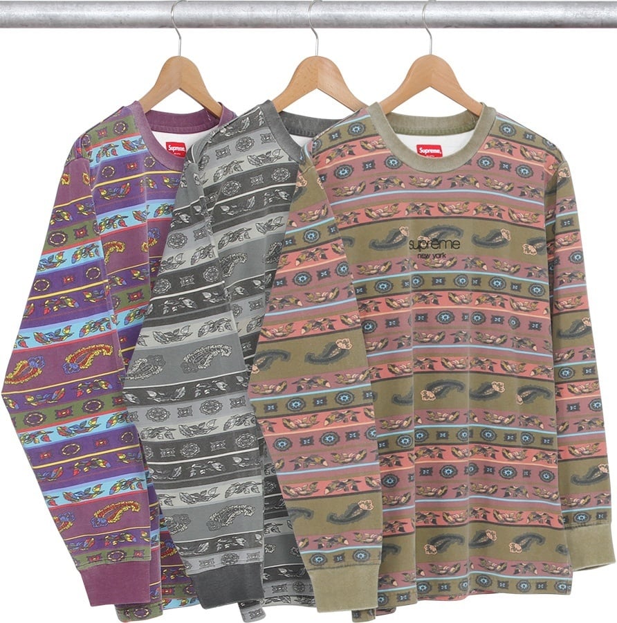 Paisley Stripe L/S Top